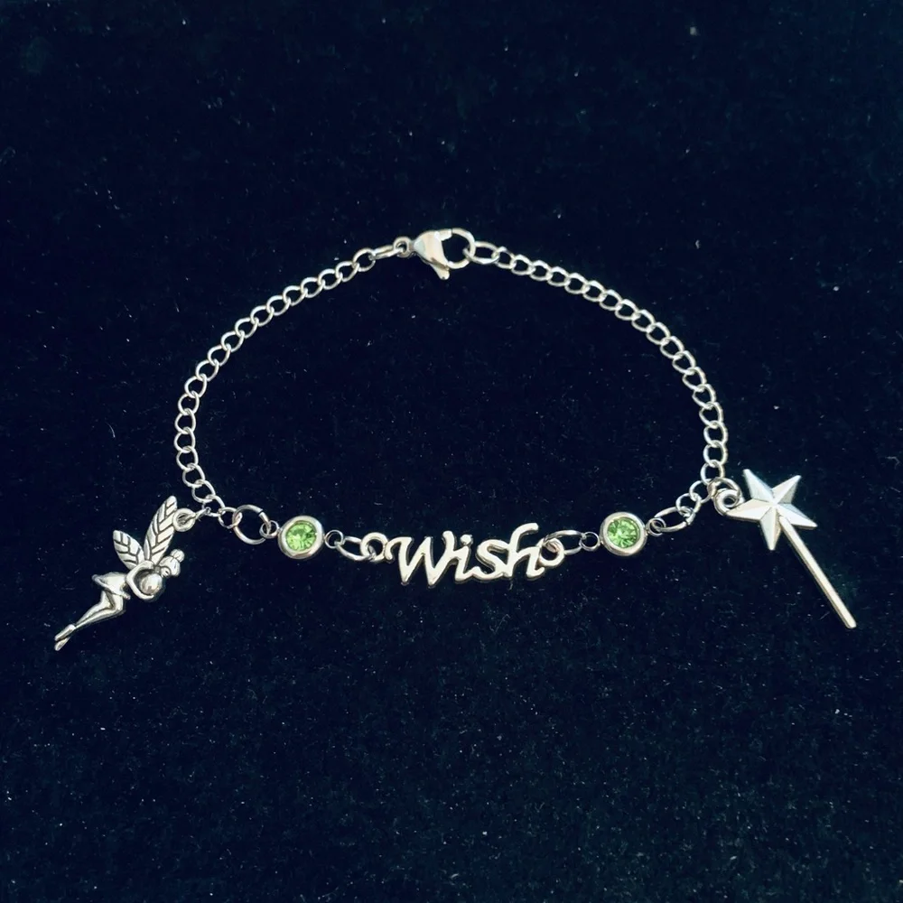 Fairy Tinkerbell “Wish” themed bracelet